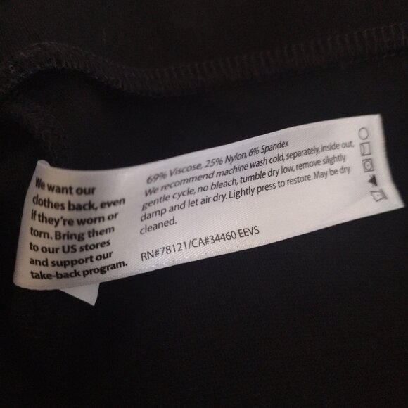 Eileen Fisher Petite Black Knit Pants PS Soft Stretchy Sturdy Leggings SP S - Picture 6 of 9